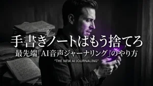 ノートに書けなくても大丈夫。AIを使った音声ジャーナリングで、自分を責めずに明日への活力を取り戻す方法